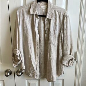 Jokes New York Casual Beige Button-Up Shirt